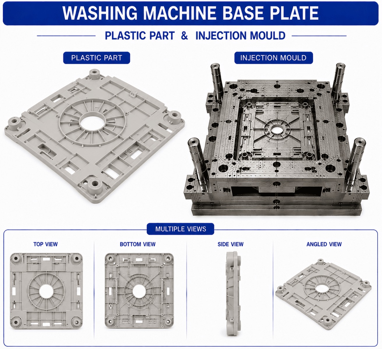 Washing Machine Plastic Base Plate